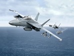 US F-18 taking off an Nimitz class super carrier. US F-18 taking off an Nimitz class super carrier.