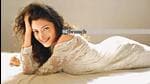 Saiyami poses in her bedroom exclusively for this HT Brunch column (Rahul Sawant)