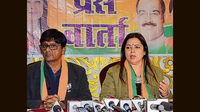 Taking credit for the construction of flyovers, roads and highways in Punjab, Union culture minister Meenakshi Lekhi said the total length of national highways in Punjab has doubled from 1,114 km in 2014 to more than 4,100 km in 2021. She said the BJP approved Greenfield Ludhiana-Rupnagar National Highway. (HT Photo) Taking credit for the construction of flyovers, roads and highways in Punjab, Union culture minister Meenakshi Lekhi said the total length of national highways in Punjab has doubled from 1,114 km in 2014 to more than 4,100 km in 2021. She said the BJP approved Greenfield Ludhiana-Rupnagar National Highway. (HT Photo)