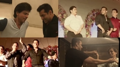 Salman Khan dancing with his family and co-stars Shah Rukh Khan and Aamir Khan in his new music video Dance With Me. Salman Khan dancing with his family and co-stars Shah Rukh Khan and Aamir Khan in his new music video Dance With Me.