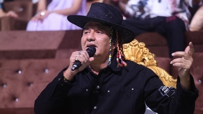 Anu Malik on Sa Re Ga Ma Pa sets.