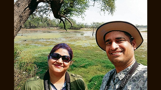 Wildlife biologists Mamta Rawat and Sumit Dookia.