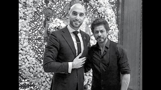 Drummond with Shah Rukh Khan