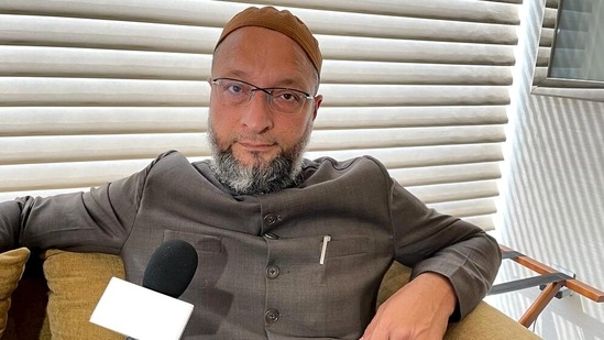 Asaduddin Owaisi spoke to the media about candidate list on Saturday.&nbsp;(ANI)