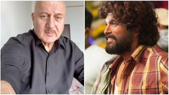 Anupam Kher praised Allu Arjun and the latter has reacted.