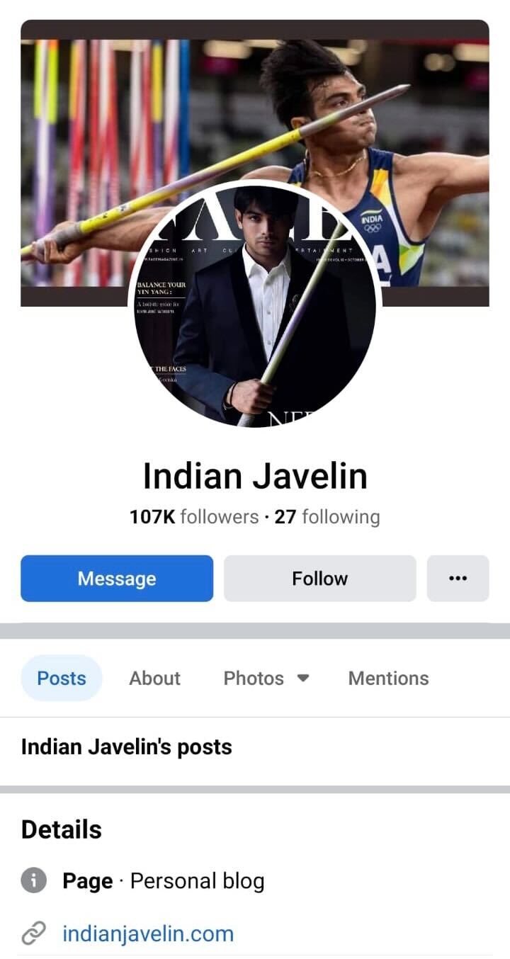 The Facebook page through which young athletes contact Michael Musselmann for online coaching in javelin throw The Facebook page through which young athletes contact Michael Musselmann for online coaching in javelin throw