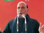 Union defence minister Rajnath Singh. (File image)