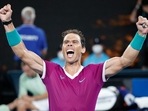 Spain's Rafael Nadal celebrates winning the final against Russia's Daniil Medvedev.