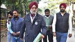 KNS Kang, AAP’s candidate from Dakha constituency, before filing his nomination outside returning officer Jagdeep Saigal’s office at mini-secretariat in Ludhiana on Saturday. (Gurpreet Singh/HT) KNS Kang, AAP’s candidate from Dakha constituency, before filing his nomination outside returning officer Jagdeep Saigal’s office at mini-secretariat in Ludhiana on Saturday. (Gurpreet Singh/HT)