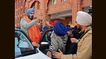 Senior SAD leader Bikram Singh Majithia was campaigning in Amritsar East segment on Sunday, which is the home turf of Punjab Congress chief Navjot Singh Sidhu. (HT)