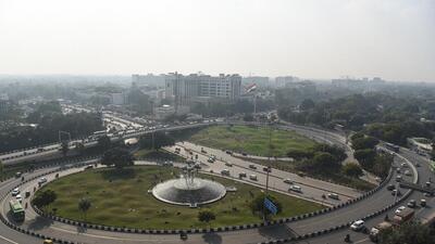 One of the highlights of the Deshbhakti Budget last year was installation of 500 high-mast Tricolours across the city. (Sanchit Khanna/HT) One of the highlights of the Deshbhakti Budget last year was installation of 500 high-mast Tricolours across the city. (Sanchit Khanna/HT)