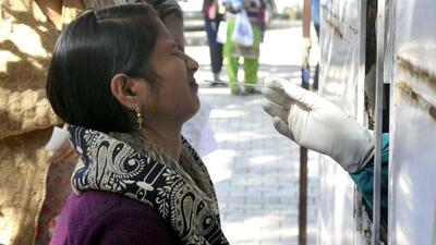 The Chandigarh tricity area’s daily Covid count continued on the downward trend with 1,097 infections being detected on Sunday, as against 1,168 cases the previous day. (Keshav Singh/HT)