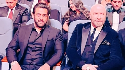 Salman Khan and John Travolta were honoured at an awards show in Saudi Arabia.