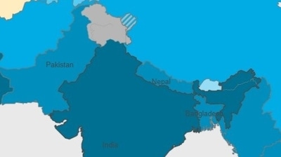 Trinamool MP said a part of the grey-coloured portion is showing Pakistan's Covid-19 tally.&nbsp;