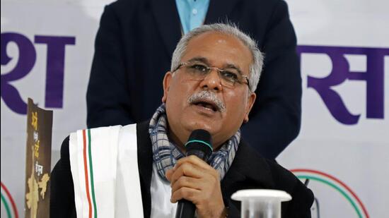 Chhattisgarh chief minister Bhupesh Baghel expressed his dissatisfaction over the Centre’s move of merging Amar Jawan Jyoti with the National War Memorial. (ANI Photo)