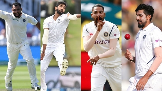 From left: Mohammed Shami, Jasprit Bumrah, Mohammed Siraj and Ishant Sharma. (Getty Images)