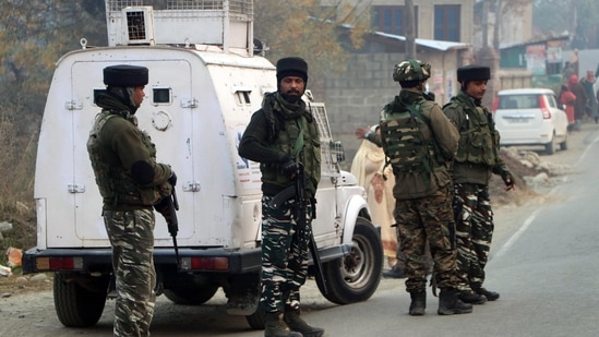 Two separate encounters took place overnight in Pulwama and Budgam.(ANI File photo) Two separate encounters took place overnight in Pulwama and Budgam.(ANI File photo)