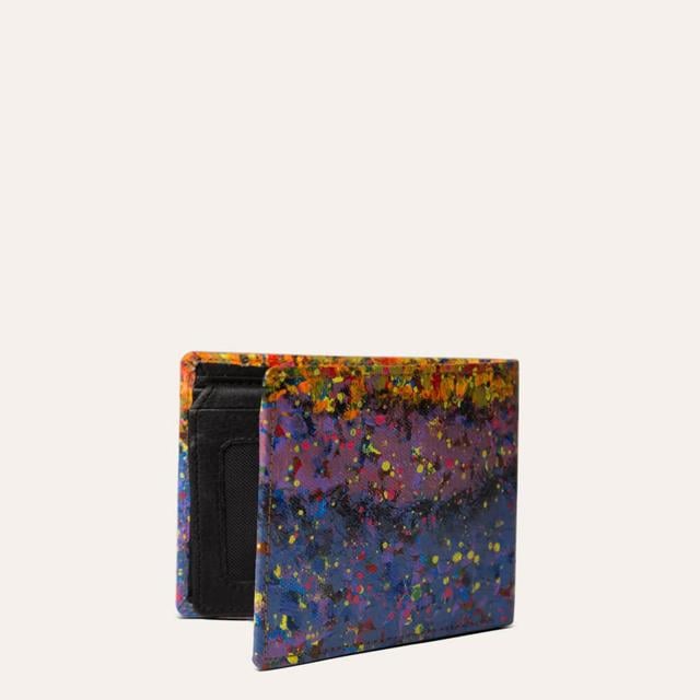The eye-catching hand painted leather wallet from PAUL ADAMS The eye-catching hand painted leather wallet from PAUL ADAMS