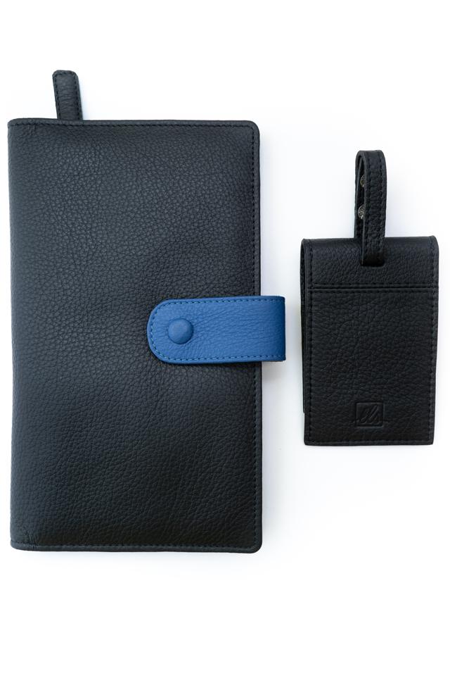 The smart and classic bi-fold travel wallet and tag by THE LEATHER STORY The smart and classic bi-fold travel wallet and tag by THE LEATHER STORY