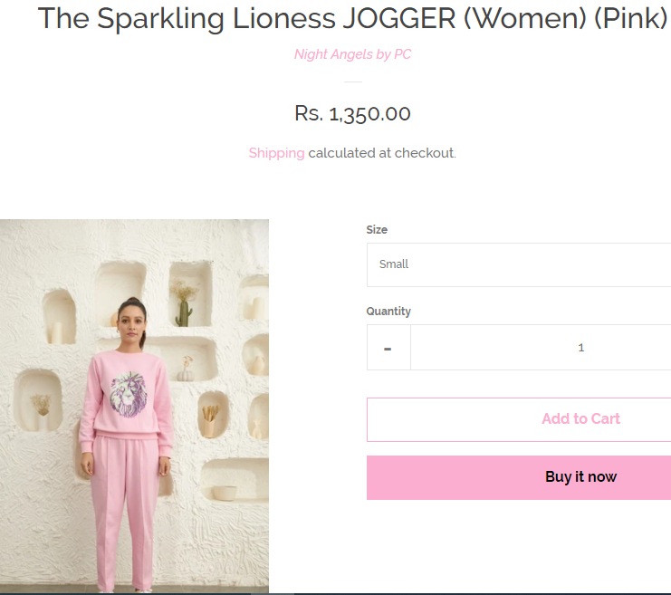 Soha Ali Khan's joggers from Night Angels by PC &nbsp; (nightangelsbypc.com)