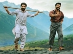 Jr NTR and Ram Charan in RRR. Jr NTR and Ram Charan in RRR.