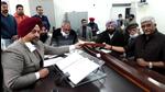 Punjab Lok Congress (PLC) president Capt Amarinder Singh filing his nomination papers in the presence of Union minister and BJP leader Gajendra Singh Shekhawat (extreme right) from the Patiala Urban assembly constituency on Monday. (ANI Photo)