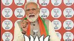 Prime Minister Narendra Modi addresses a virtual rally for election-bound UP, in New Delhi on Monday. (ANI)