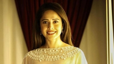Nushrratt Bharuccha nails bold look in nude top, slit skirt and sheer cape (Instagram/cheriedofficial) Nushrratt Bharuccha nails bold look in nude top, slit skirt and sheer cape (Instagram/cheriedofficial)