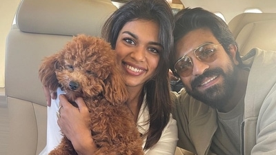 Sreeja Konidela poses with Ram Charan. Sreeja Konidela poses with Ram Charan.