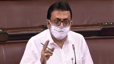 Trinamool Congress (TMC) Member of Parliament Santanu Sen. (PTI Photo)