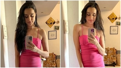 Shraddha Kapoor is 'Pretty in Pink' in cute strappy midi dress for mirror selfies: See here Shraddha Kapoor is 'Pretty in Pink' in cute strappy midi dress for mirror selfies: See here