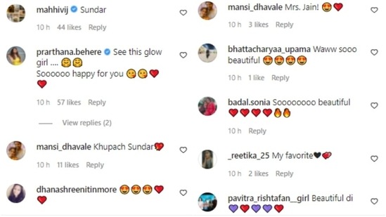 Comments on Ankita Lokhande's post.&nbsp;