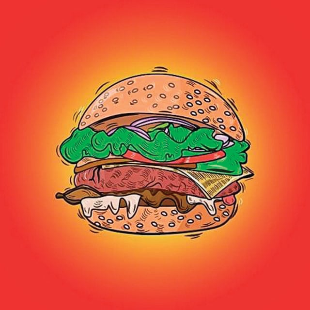 NFT of a burger (Photo: Instagram/KARTICKART)