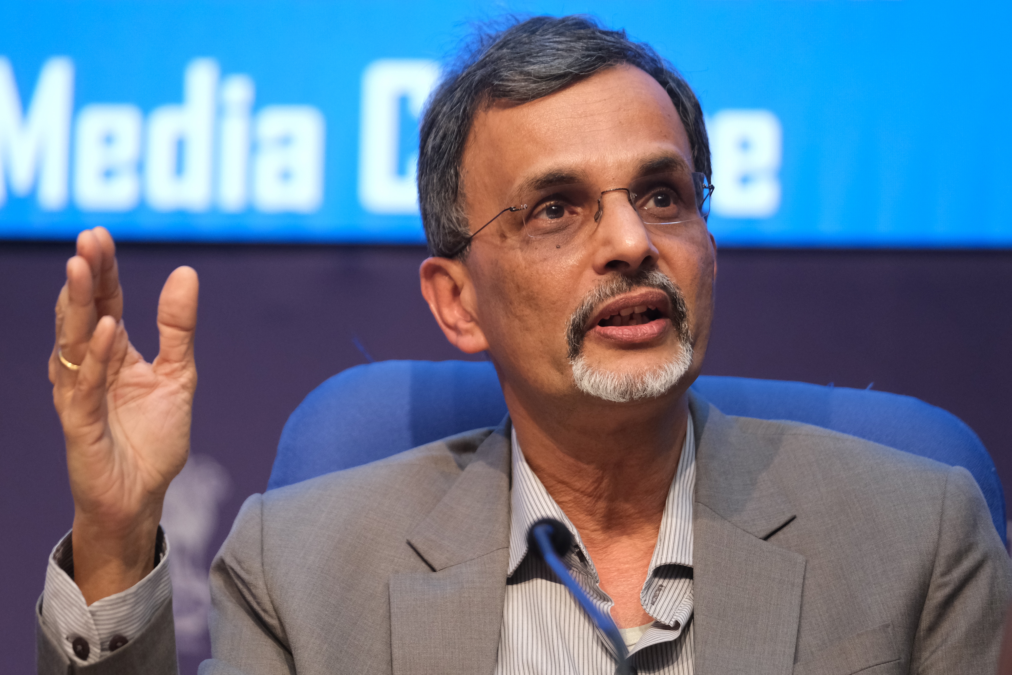 Venkatraman Anantha Nageswaran, chief economic advisor, during a news conference in New Delhi, India, on Monday, Jan. 31, 2022. (Bloomberg) Venkatraman Anantha Nageswaran, chief economic advisor, during a news conference in New Delhi, India, on Monday, Jan. 31, 2022. (Bloomberg)