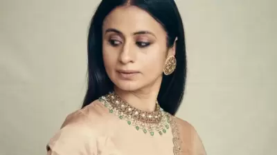 Taking to her social media handle, Rasika shared a slew of pictures from a photoshoot where she was featured donning a half sleeves satin silk blouse that came in peach brown colour and a simple round-neck. (Instagram/rasikadugal) Taking to her social media handle, Rasika shared a slew of pictures from a photoshoot where she was featured donning a half sleeves satin silk blouse that came in peach brown colour and a simple round-neck. (Instagram/rasikadugal)