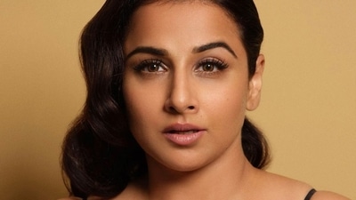 Vidya Balan cuts a sensuous silhouette in ₹30k black rose cape set with a strappy leotard and silk pants (Instagram/balanvidya) Vidya Balan cuts a sensuous silhouette in ₹30k black rose cape set with a strappy leotard and silk pants (Instagram/balanvidya)