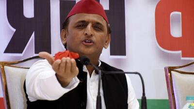 UP election 2022: The Congress has decided against fielding a candidate against Samajwadi Party (SP) president Akhilesh Yadav who filed his nomination papers from Mainpuri’s Karhal seat. (HT Photo/Sakib Ali) UP election 2022: The Congress has decided against fielding a candidate against Samajwadi Party (SP) president Akhilesh Yadav who filed his nomination papers from Mainpuri’s Karhal seat. (HT Photo/Sakib Ali)