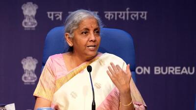 Speaking to reporters after presenting the budget, finance minister Nirmala Sitharaman said that the government would continue the policy related to public sector enterprises as envisaged in the previous budget on February 1, 2021. (Bloomberg) Speaking to reporters after presenting the budget, finance minister Nirmala Sitharaman said that the government would continue the policy related to public sector enterprises as envisaged in the previous budget on February 1, 2021. (Bloomberg)