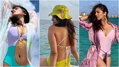 Actor Malavika Mohanan is the latest celebrity to jet off to the Maldives for a beach holiday. The star has been sharing pictures of herself wearing trendy bikinis and swimsuits from the island nation, and they will instantly make you crave a beach holiday. Fair warning: you may also end up desiring a glamorous update for your beachwear wardrobe. (Instagram/@malavikamohanan_) Actor Malavika Mohanan is the latest celebrity to jet off to the Maldives for a beach holiday. The star has been sharing pictures of herself wearing trendy bikinis and swimsuits from the island nation, and they will instantly make you crave a beach holiday. Fair warning: you may also end up desiring a glamorous update for your beachwear wardrobe. (Instagram/@malavikamohanan_)