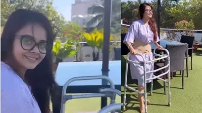 Devoleena Bhattacharjee recovering at a hospital. Devoleena Bhattacharjee recovering at a hospital.