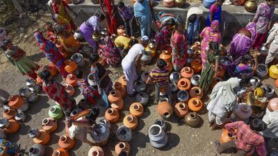In 2018, just 18.2% of rural households had piped water supply. By 2019, this figure increased by 9 percentage points) (HT Archive) In 2018, just 18.2% of rural households had piped water supply. By 2019, this figure increased by 9 percentage points) (HT Archive)