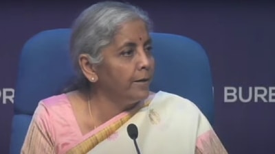 Finance minister Nirmala Sitharaman addresses a post-Budget press conference in New Delhi on Tuesday. (ANI Photo) Finance minister Nirmala Sitharaman addresses a post-Budget press conference in New Delhi on Tuesday. (ANI Photo)