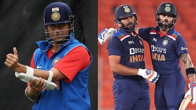 Sachin Tendulkar; Rohit Sharma and Virat Kohli