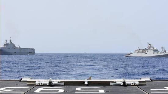 The European Union (EU) and India conducted a joint naval exercise in the Gulf of Aden on June 18-19, 2021. (Photo courtesy: European External Action Service)