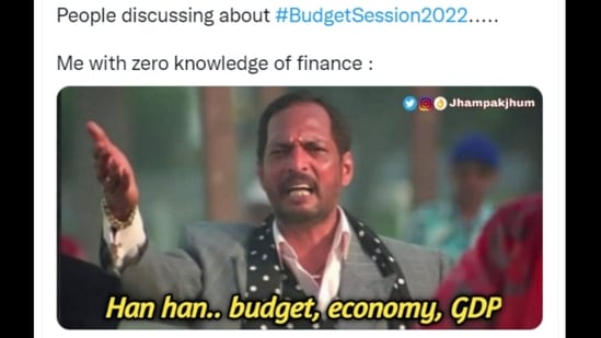 Budget 2022: A Twitter user posted this meme.(Twitter/@jhampakjhum)