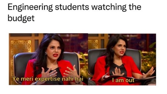 The image posted by an Instagram user shows how engineering students may have reacted while watching budget.(Instagram/@sagarcasm)