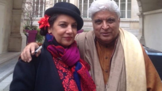 Shabana Azmi with Javed Akhtar.