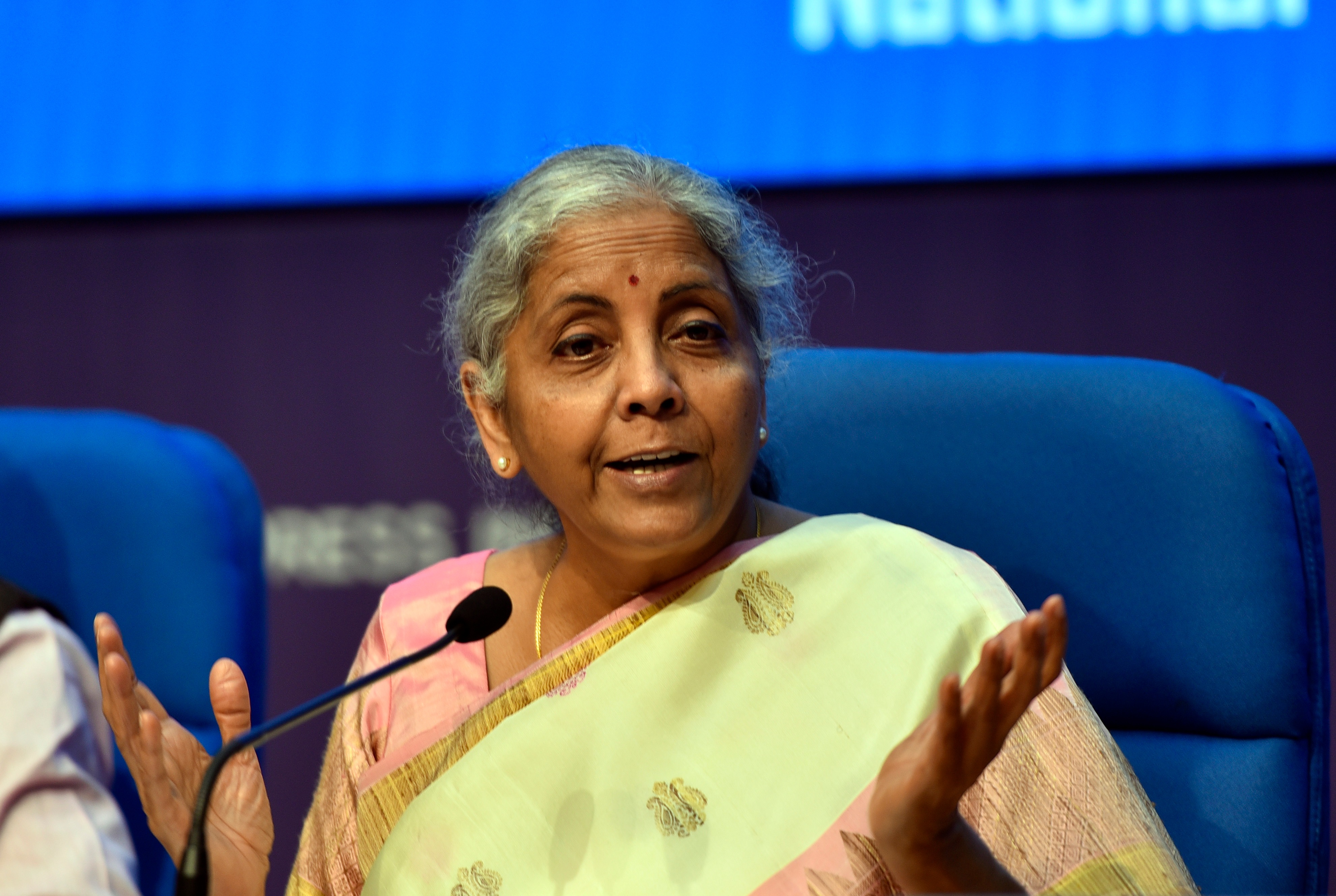 “This budget continues to provide impetus for growth,” Sitharaman said in Parliament during her Budget speech. (Sanjeev Verma/HT PHOTO) “This budget continues to provide impetus for growth,” Sitharaman said in Parliament during her Budget speech. (Sanjeev Verma/HT PHOTO)