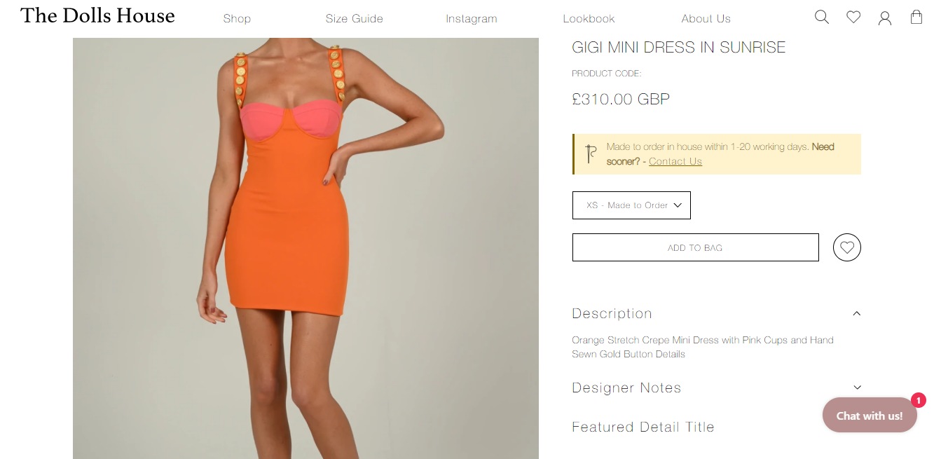 The Gigi Mini Dress.&nbsp; (thedollshousefashion.com)