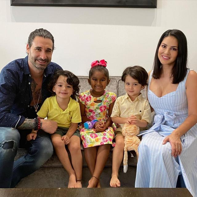 Daniel Weber, Asher, Nisha, Noah and Sunny Leone (Photo: Instagram/sunnyleone) Daniel Weber, Asher, Nisha, Noah and Sunny Leone (Photo: Instagram/sunnyleone)